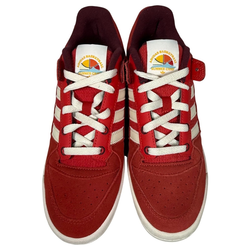 NWOT Adidas Originals Forum Low CL Red/Off White/Gum Men's Shoes IE7176, Size 8